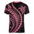 Polynesian Pride Women V Neck T Shirt Turtle Hibiscus Luxury Style - Carnation Pink LT7 - Polynesian Pride