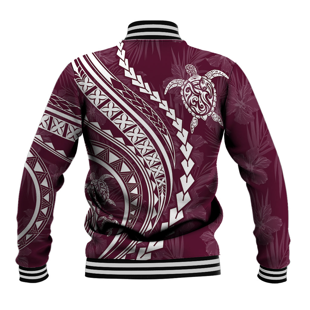 Polynesian Pride Baseball Jacket Turtle Hibiscus Luxury Style - Champagne LT7 - Polynesian Pride