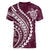 Polynesian Pride Women V Neck T Shirt Turtle Hibiscus Luxury Style - Champagne LT7 - Polynesian Pride