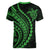 Polynesian Pride Women V Neck T Shirt Turtle Hibiscus Luxury Style - Green LT7 - Polynesian Pride