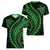 Polynesian Pride Women V Neck T Shirt Turtle Hibiscus Luxury Style - Green LT7 - Polynesian Pride