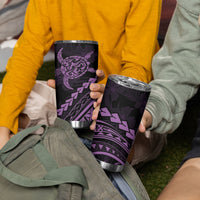 Polynesian Pride Tumbler Cup Turtle Hibiscus Luxury Style - Lilac