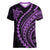 Polynesian Pride Women V Neck T Shirt Turtle Hibiscus Luxury Style - Lilac LT7 Female Lilac - Polynesian Pride