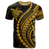 Polynesian Pride T Shirt Turtle Hibiscus Luxury Style - Merigold LT7 Merigold - Polynesian Pride