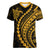Polynesian Pride Women V Neck T Shirt Turtle Hibiscus Luxury Style - Merigold LT7 Female Merigold - Polynesian Pride