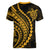 Polynesian Pride Women V Neck T Shirt Turtle Hibiscus Luxury Style - Merigold LT7 - Polynesian Pride