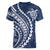 Polynesian Pride Women V Neck T Shirt Turtle Hibiscus Luxury Style - Navy LT7 - Polynesian Pride