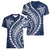 Polynesian Pride Women V Neck T Shirt Turtle Hibiscus Luxury Style - Navy LT7 - Polynesian Pride