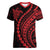 Polynesian Pride Women V Neck T Shirt Turtle Hibiscus Luxury Style - Rose LT7 Female Rose - Polynesian Pride