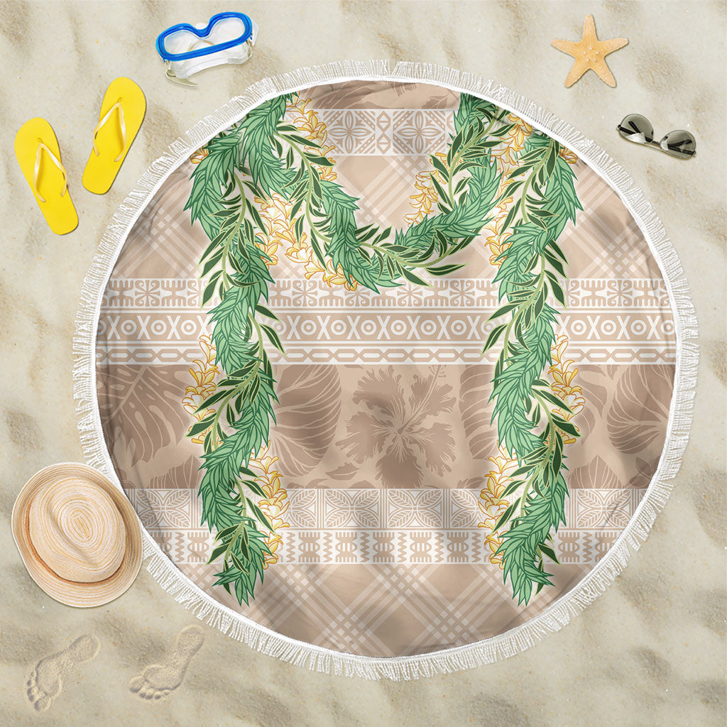 Hawai'i Paniolo Maile Twisted Lei Beach Blanket Almond Brown