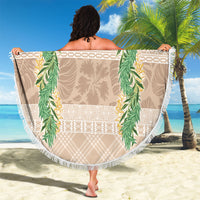 Hawai'i Paniolo Maile Twisted Lei Beach Blanket Almond Brown LT7 - Polynesian Pride