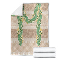 Hawai'i Paniolo Maile Twisted Lei Blanket Almond Brown LT7 - Polynesian Pride