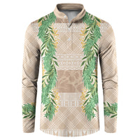 Hawai'i Paniolo Maile Twisted Lei Button Sweatshirt Almond Brown LT7 Brown - Polynesian Pride