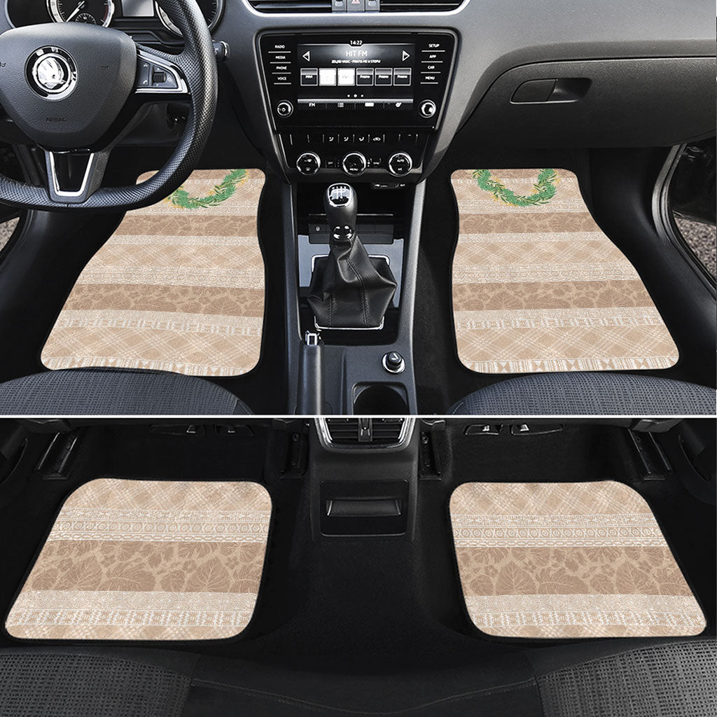 Hawai'i Paniolo Maile Twisted Lei Car Mats Almond Brown