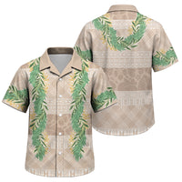 Hawai'i Paniolo Maile Twisted Lei Family Matching Summer Maxi Dress and Hawaiian Shirt Almond Brown LT7 Son's Shirt Brown - Polynesian Pride