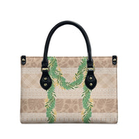 Hawai'i Paniolo Maile Twisted Lei Leather Bag Almond Brown LT7 - Polynesian Pride