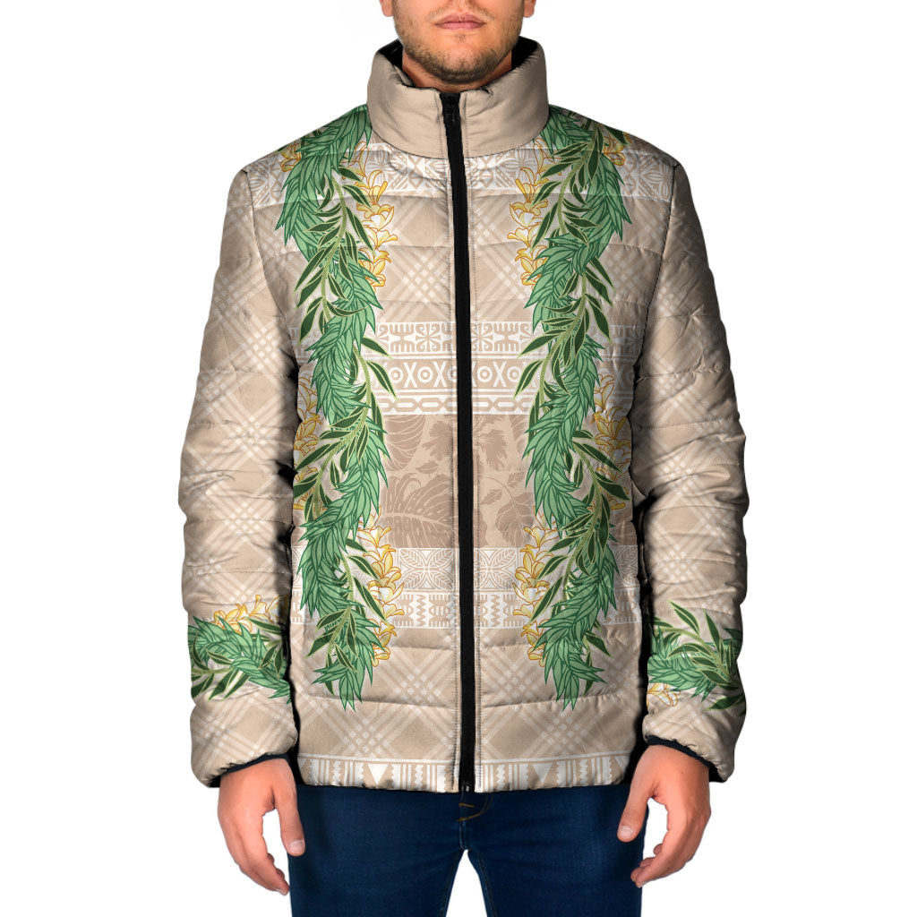 Hawai'i Paniolo Maile Twisted Lei Padded Jacket Almond Brown