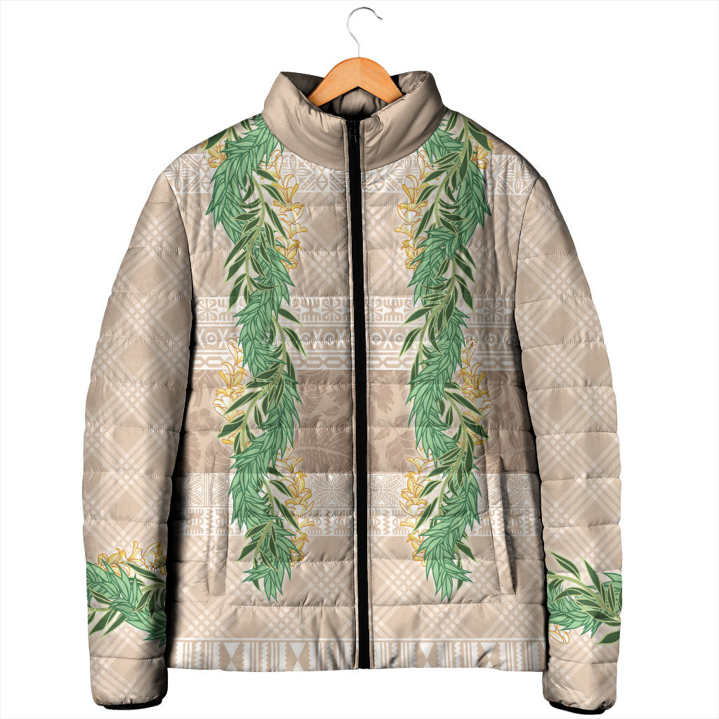 Hawai'i Paniolo Maile Twisted Lei Padded Jacket Almond Brown LT7 - Polynesian Pride