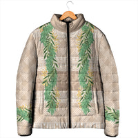 Hawai'i Paniolo Maile Twisted Lei Padded Jacket Almond Brown LT7 - Polynesian Pride