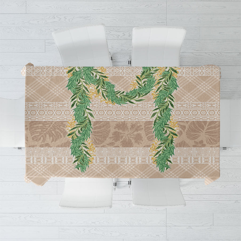 Hawai'i Paniolo Maile Twisted Lei Tablecloth Almond Brown