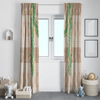 Hawai'i Paniolo Maile Twisted Lei Window Curtain Almond Brown LT7 - Polynesian Pride