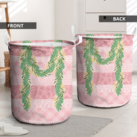 Hawai'i Paniolo Maile Twisted Lei Laundry Basket Dusty Rose LT7 - Polynesian Pride