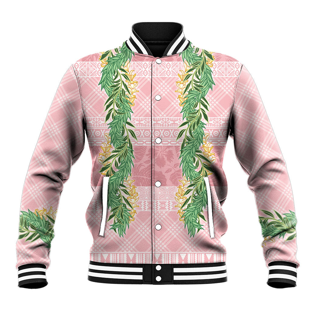 Hawai'i Paniolo Maile Twisted Lei Baseball Jacket Dusty Rose LT7 Unisex Dusty Rose - Polynesian Pride