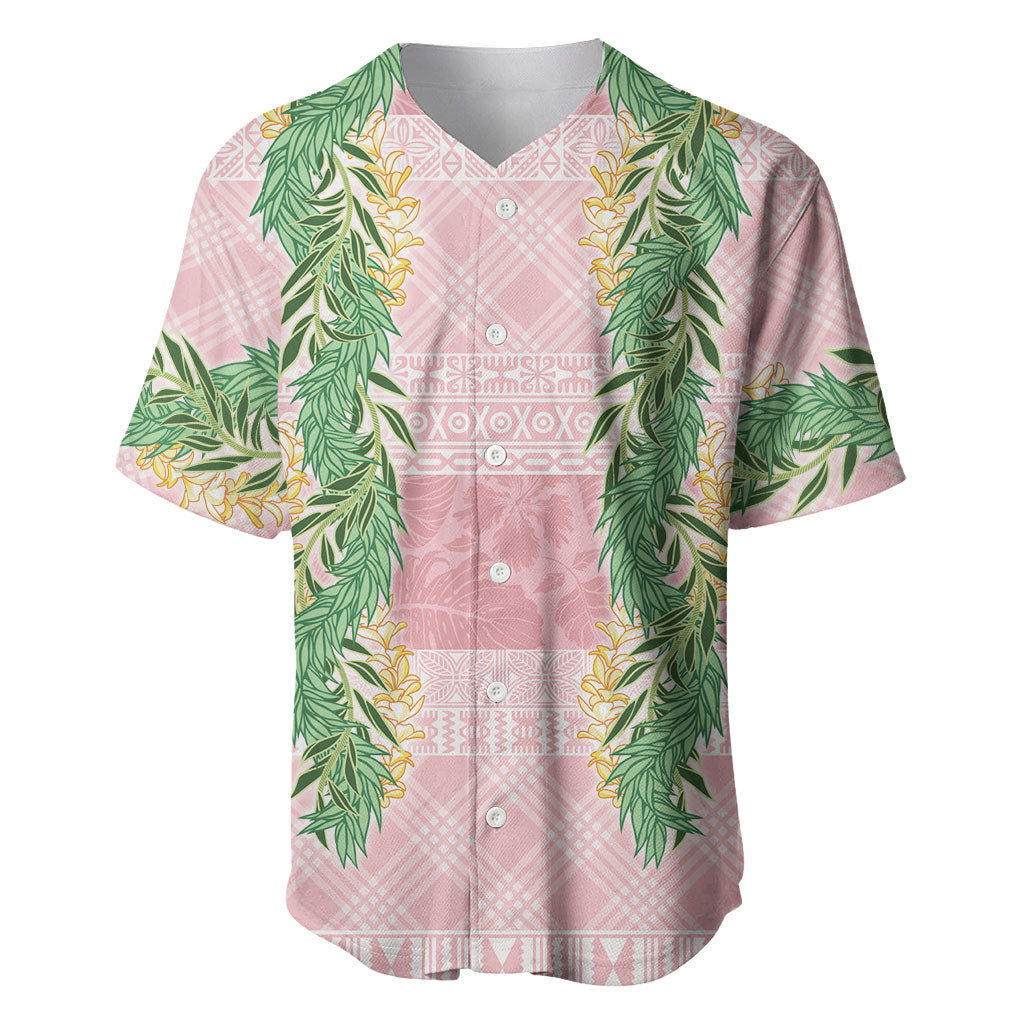 Hawai'i Paniolo Maile Twisted Lei Baseball Jersey Dusty Rose