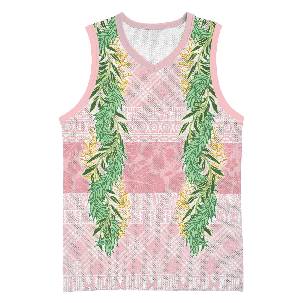 Hawai'i Paniolo Maile Twisted Lei Basketball Jersey Dusty Rose LT7 Unisex Dusty Rose - Polynesian Pride