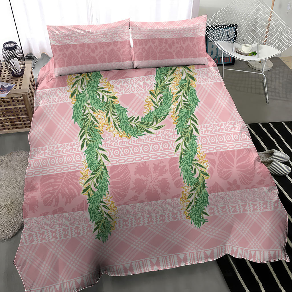 Hawai'i Paniolo Maile Twisted Lei Bedding Set Dusty Rose LT7 - Polynesian Pride
