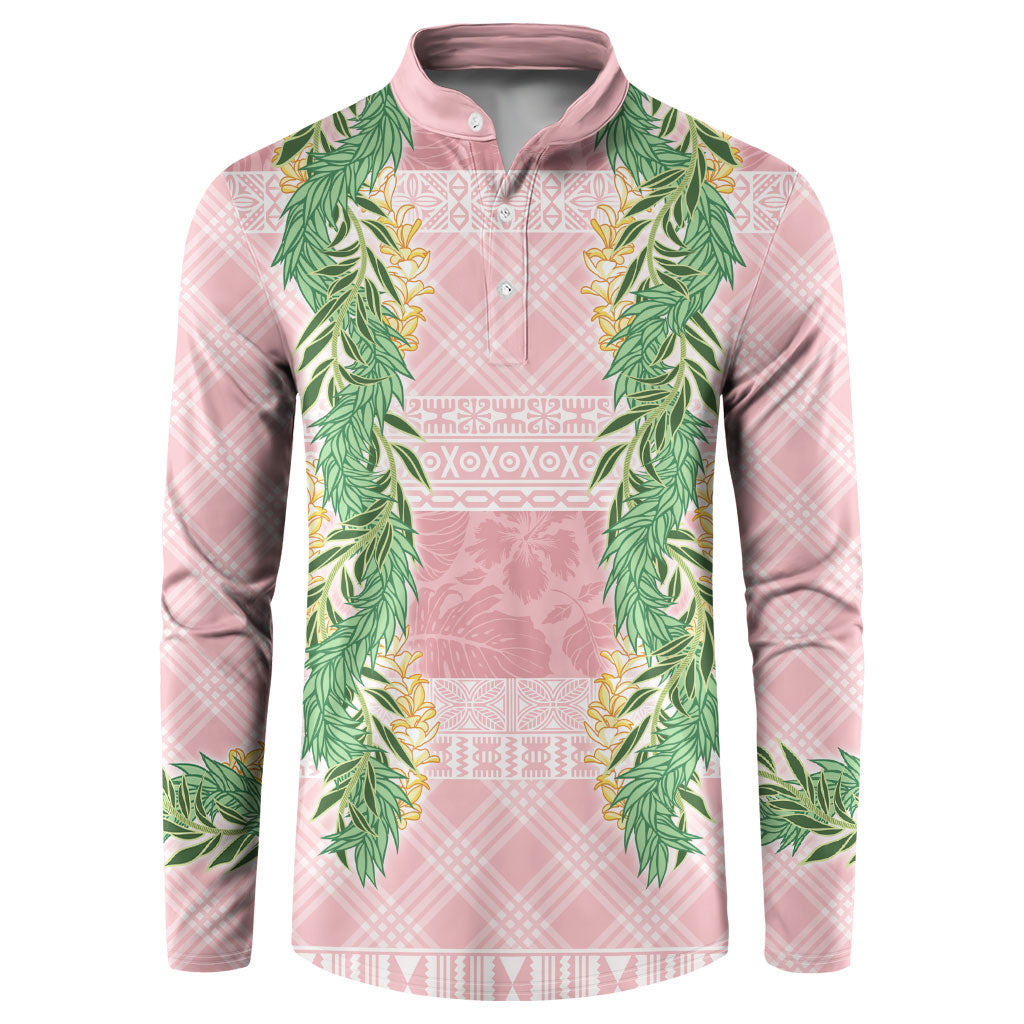 Hawai'i Paniolo Maile Twisted Lei Button Sweatshirt Dusty Rose LT7 Dusty Rose - Polynesian Pride