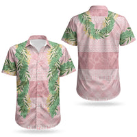 Hawai'i Paniolo Maile Twisted Lei Couples Matching Puletasi and Hawaiian Shirt Dusty Rose LT7 - Polynesian Pride