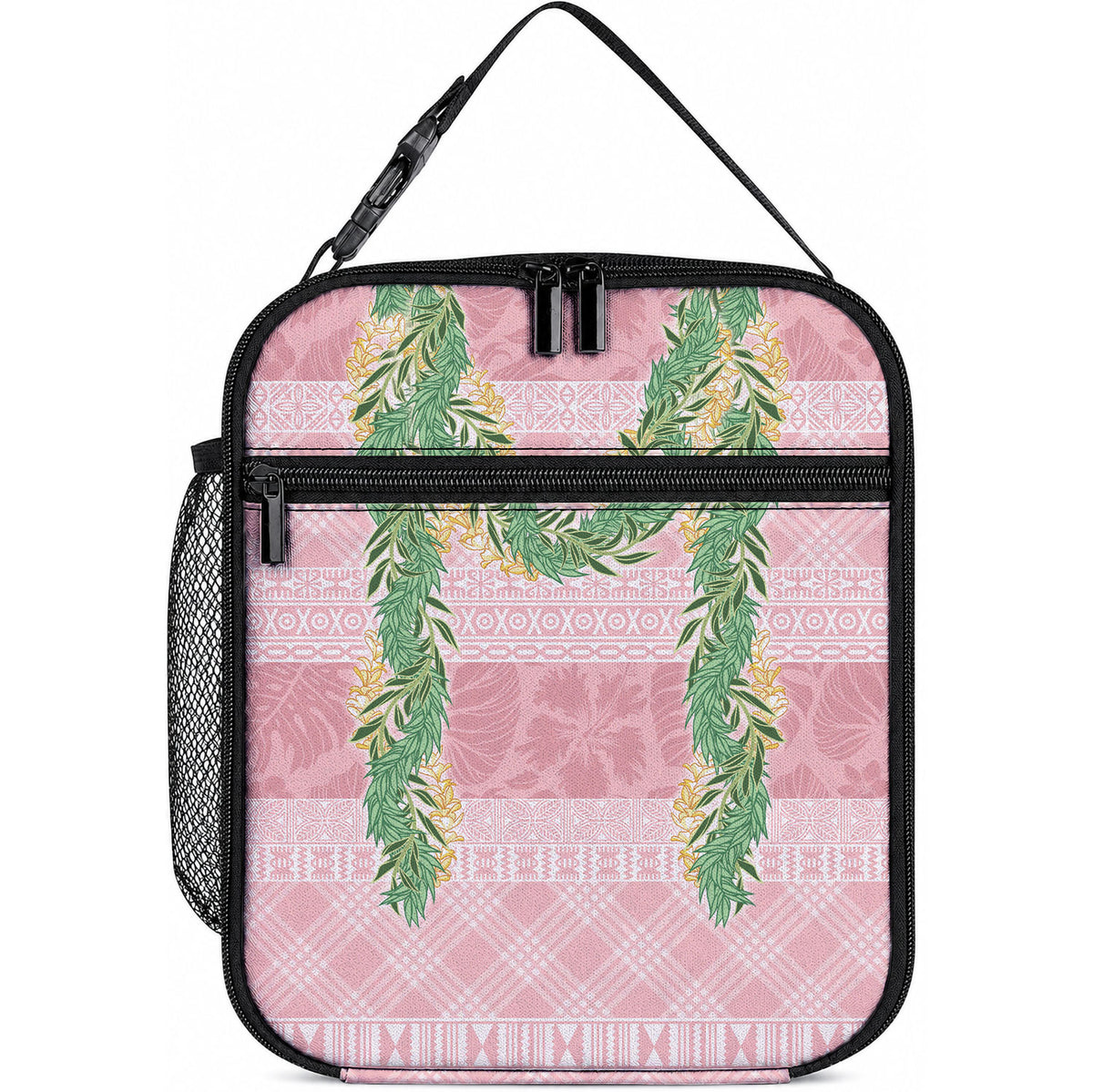 Hawai'i Paniolo Maile Twisted Lei Lunch Bag Dusty Rose LT7 10.2 × 8.3 × 4.3 inch Dusty Rose - Polynesian Pride