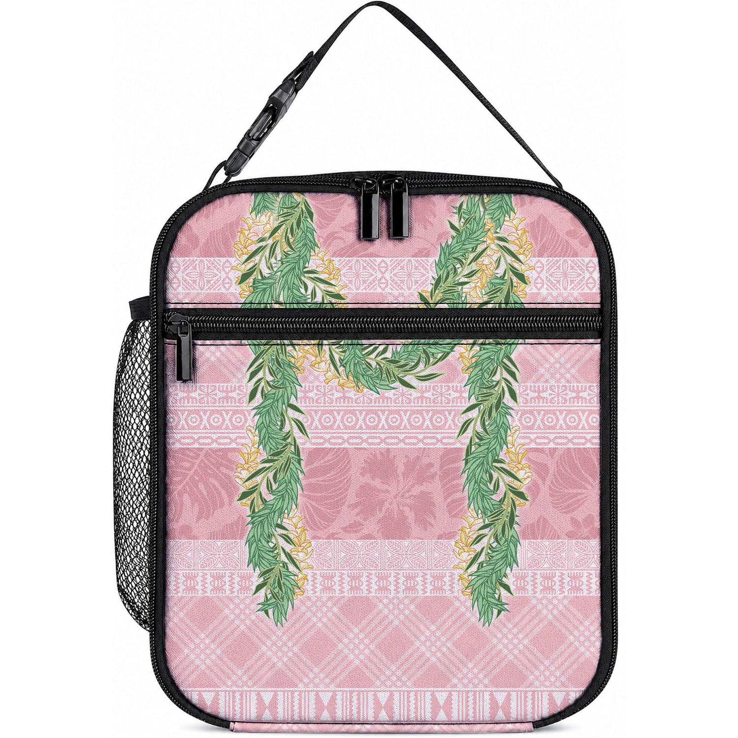 Hawai'i Paniolo Maile Twisted Lei Lunch Bag Dusty Rose LT7 10.2 × 8.3 × 4.3 inch Dusty Rose - Polynesian Pride