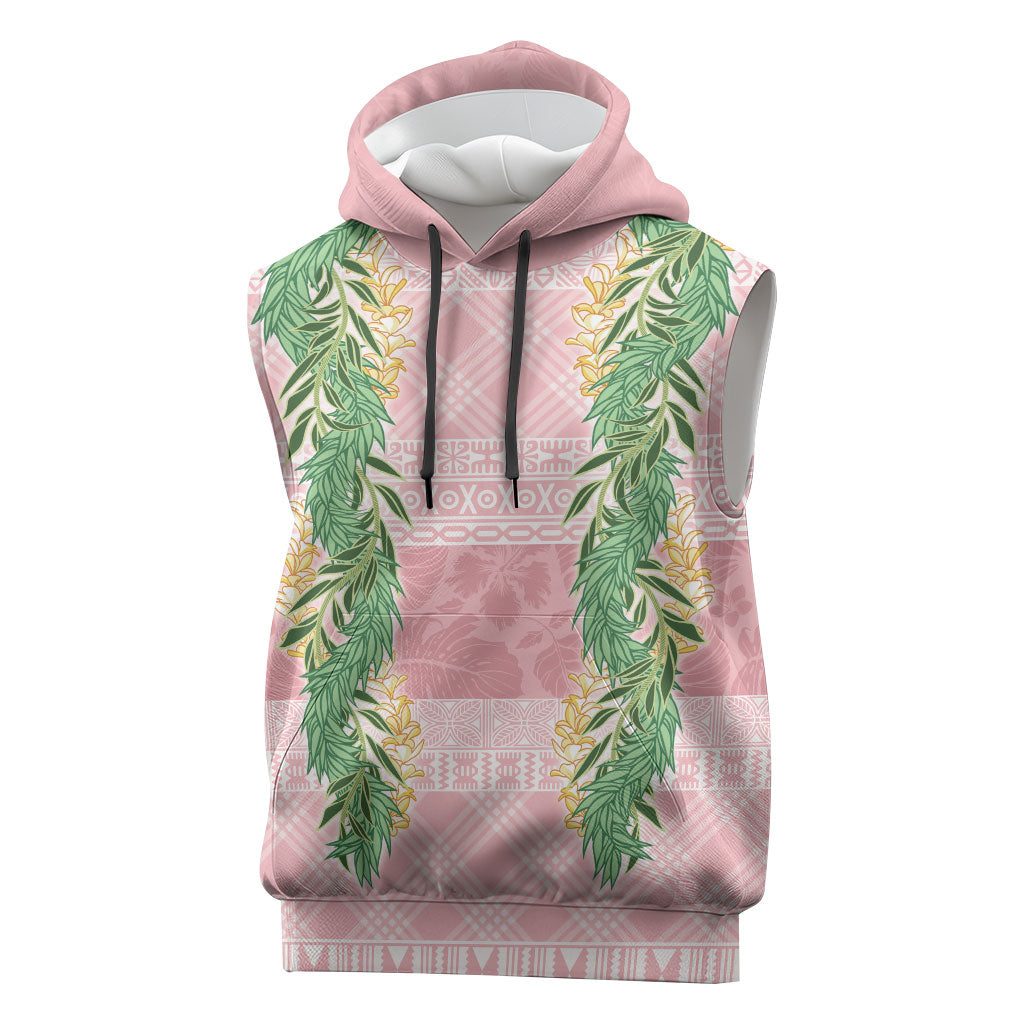 Hawai'i Paniolo Maile Twisted Lei Sleeveless Hoodie Dusty Rose LT7 Dusty Rose - Polynesian Pride