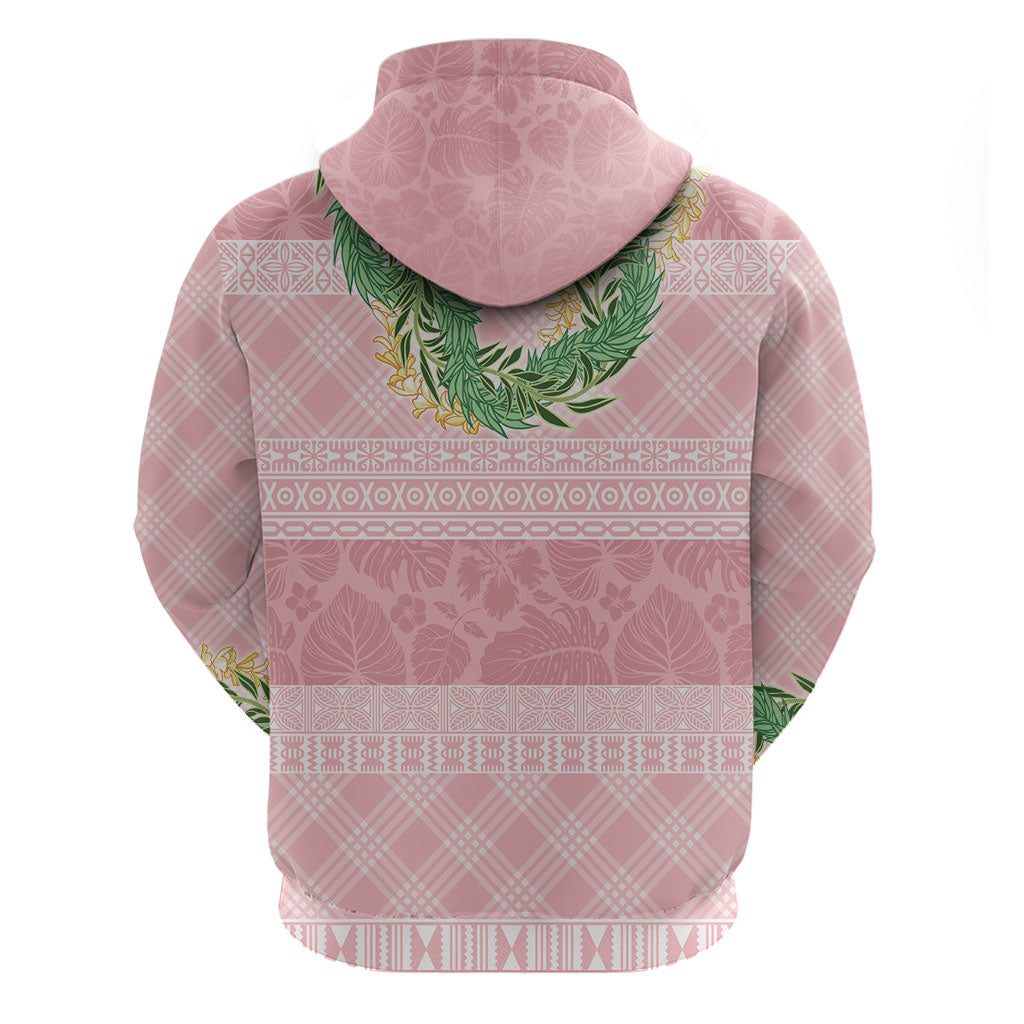 Hawai'i Paniolo Maile Twisted Lei Zip Hoodie Dusty Rose LT7 - Polynesian Pride