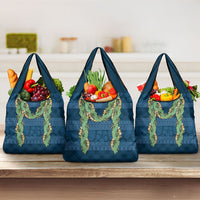 Hawai'i Paniolo Maile Twisted Lei Grocery Bag Cobalt Blue LT7 3-pack One Size Cobalt Blue - Polynesian Pride