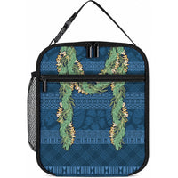 Hawai'i Paniolo Maile Twisted Lei Lunch Bag Cobalt Blue LT7 10.2 × 8.3 × 4.3 inch Cobalt Blue - Polynesian Pride