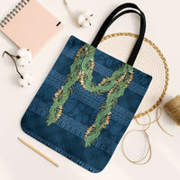 Hawai'i Paniolo Maile Twisted Lei Tote Bag Cobalt Blue LT7 Black Strap One Size Cobalt Blue - Polynesian Pride