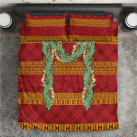 Hawai'i Paniolo Maile Twisted Lei Bedding Set Hilo Royal Red LT7 Red - Polynesian Pride