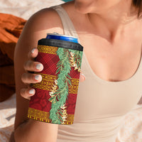 Hawai'i Paniolo Maile Twisted Lei 4 in 1 Can Cooler Tumbler Hilo Royal Red LT7 - Polynesian Pride