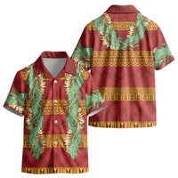 Hawai'i Paniolo Maile Twisted Lei Kid Hawaiian Shirt Hilo Royal Red LT7 - Polynesian Pride