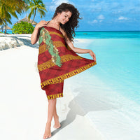 Hawai'i Paniolo Maile Twisted Lei Sarong Hilo Royal Red LT7 - Polynesian Pride