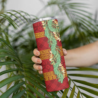 Hawai'i Paniolo Maile Twisted Lei Skinny Tumbler Hilo Royal Red LT7 - Polynesian Pride