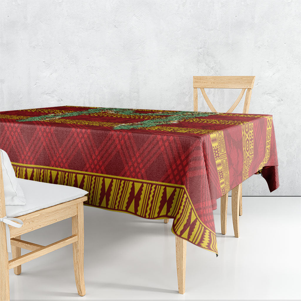 Hawai'i Paniolo Maile Twisted Lei Tablecloth Hilo Royal Red LT7 - Polynesian Pride