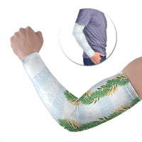 Hawai'i Paniolo Maile Twisted Lei Arm Sleeves Winter White LT7 Set of 2 White - Polynesian Pride