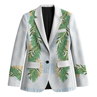 Hawai'i Paniolo Maile Twisted Lei Blazer Winter White LT7 Unisex White - Polynesian Pride