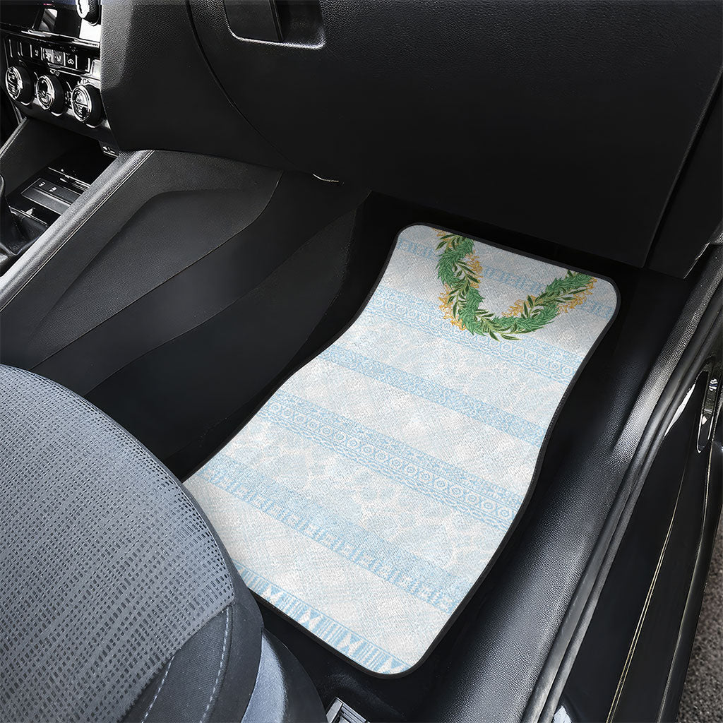 Hawai'i Paniolo Maile Twisted Lei Car Mats Winter White LT7 - Polynesian Pride