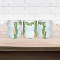Hawai'i Paniolo Maile Twisted Lei Ceramic Mug Winter White LT7 - Polynesian Pride