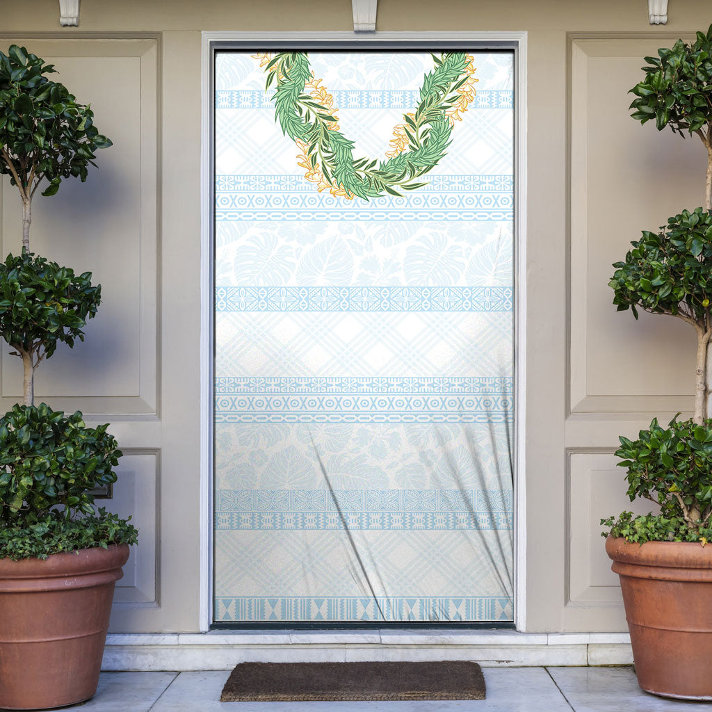 Hawai'i Paniolo Maile Twisted Lei Door Cover Winter White